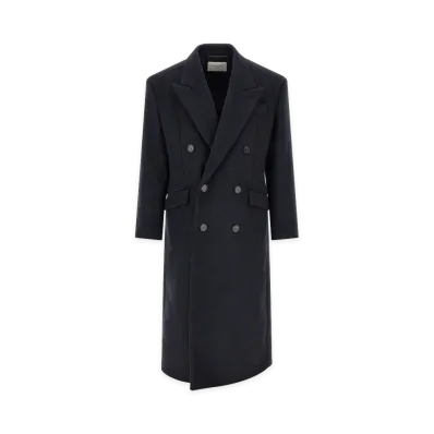 Saint Laurent Double-Breasted Coat "Blue"