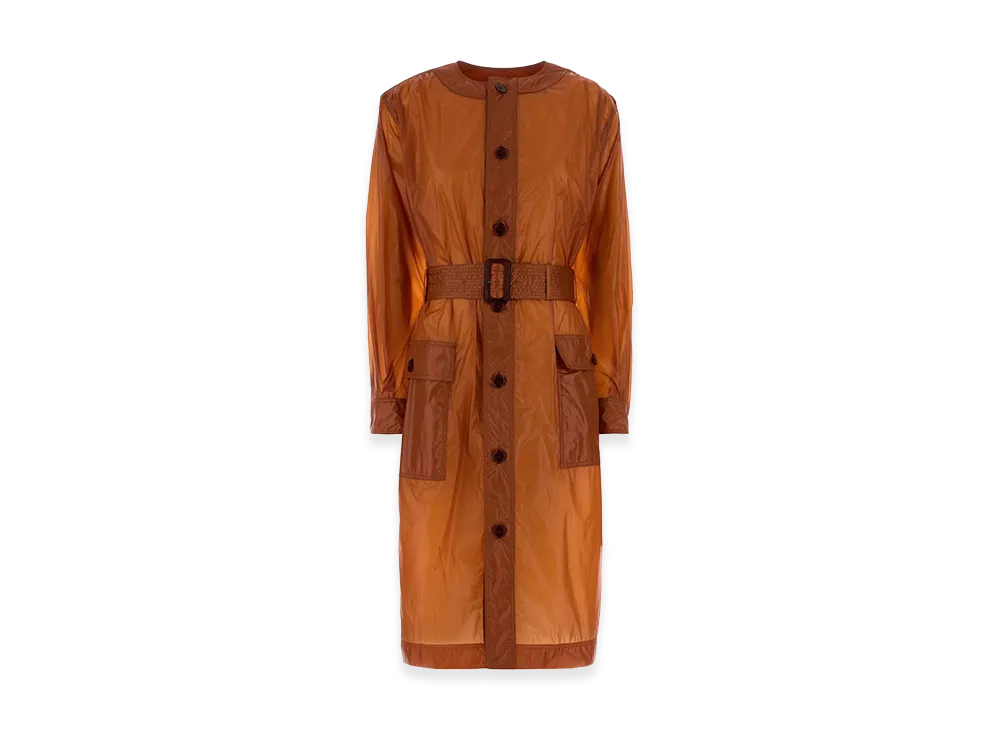 Saint Laurent Women's Nylon Dress "Brown/Orange"
