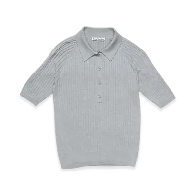 Acne Studios Silk polo shirt "Grey"
