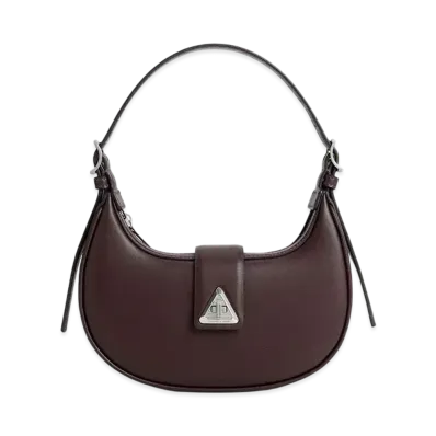 CHARLES & KEITH Triangle Buckle Belt Shoulder Bag "Plum"