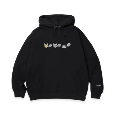 APHRODITEGANG GAKKIN x BUDSPOOL x NOKO Namedaruma Cat Hooded Sweatshirt "Black"