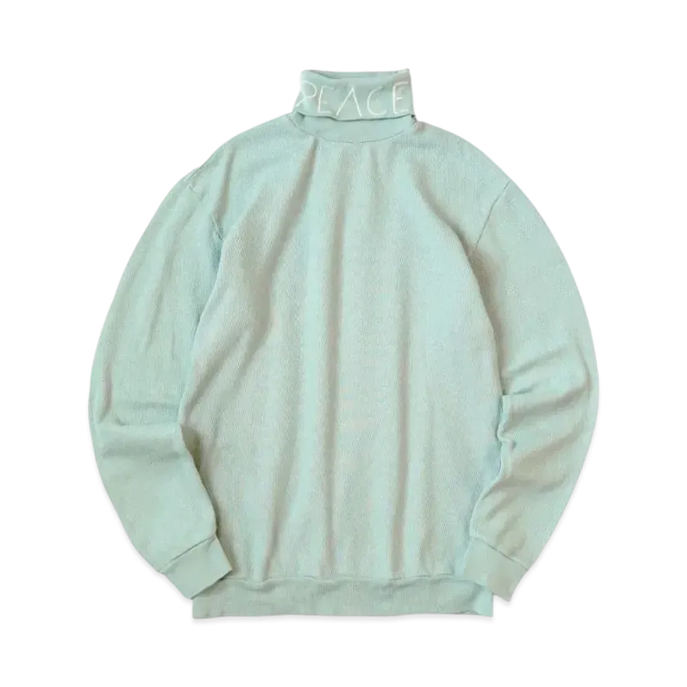 KAPITAL Waffle High Neck Long Tee "Mint"