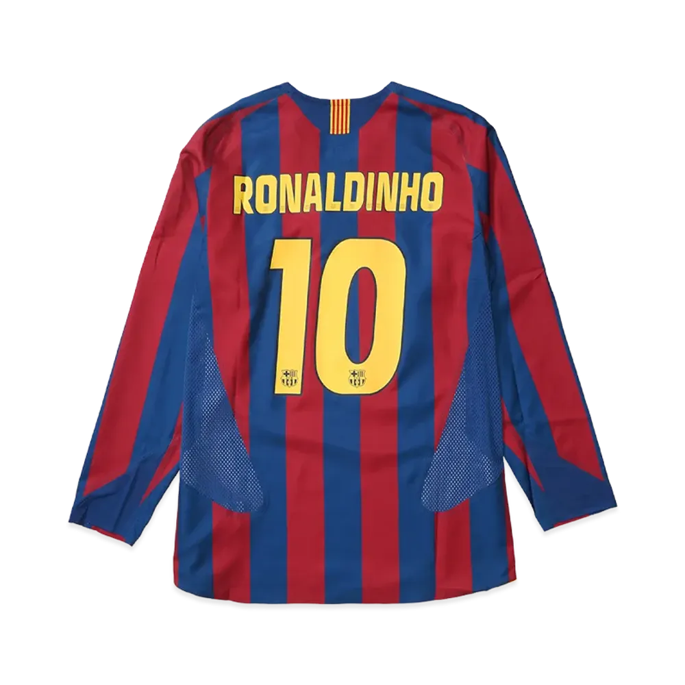 Nike FC Barcelona 2005/06 Reissue Ronaldinho Replica Long Sleeve Jersey "Red/Navy"