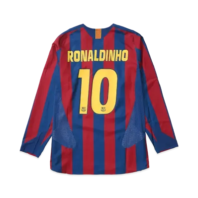 Nike FC Barcelona 2005/06 Reissue Ronaldinho Replica Long Sleeve Jersey "Red/Navy"