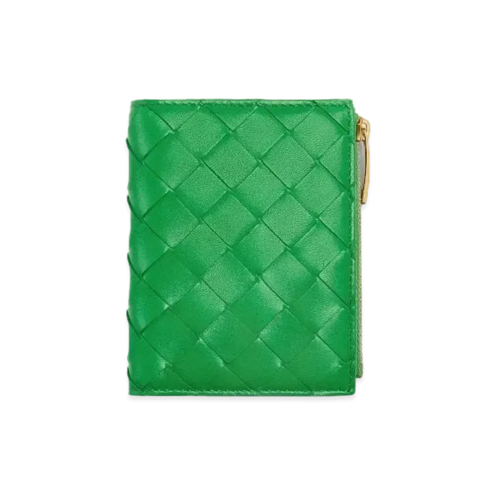 Bottega Veneta Bifold Zipped Wallet "Parakeet"