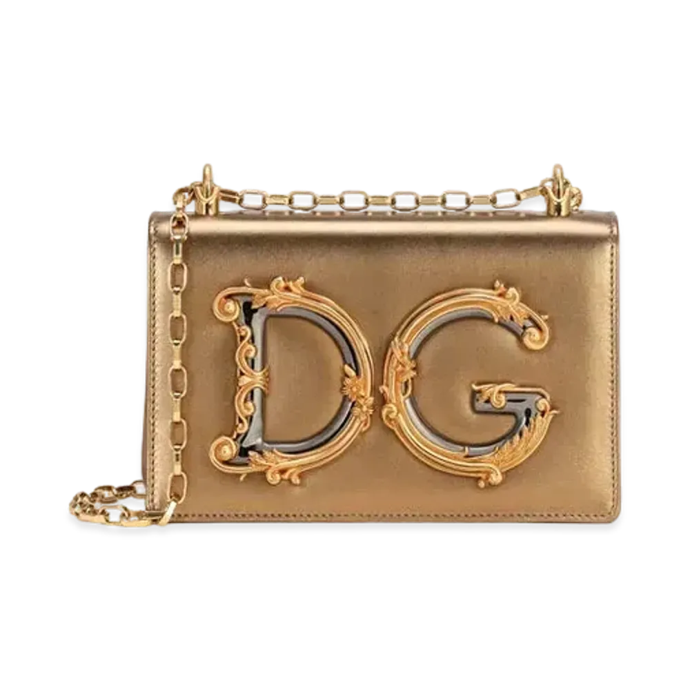 Dolce&Gabbana DG Girls Bag Mold Lenapa Leather "Gold"