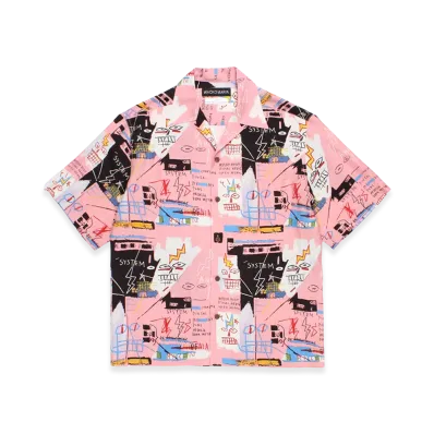 WACKO MARIA Jean-Michel Basquiat / Hawaiian Shirt "Pink"