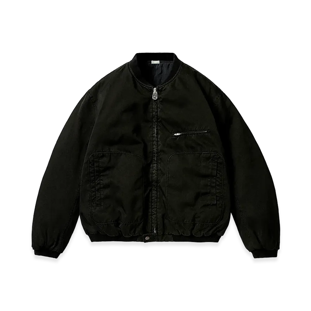 A.PRESSE Vintage Silk Air Force Jacket "Black"