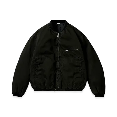 A.PRESSE Vintage Silk Air Force Jacket "Black"