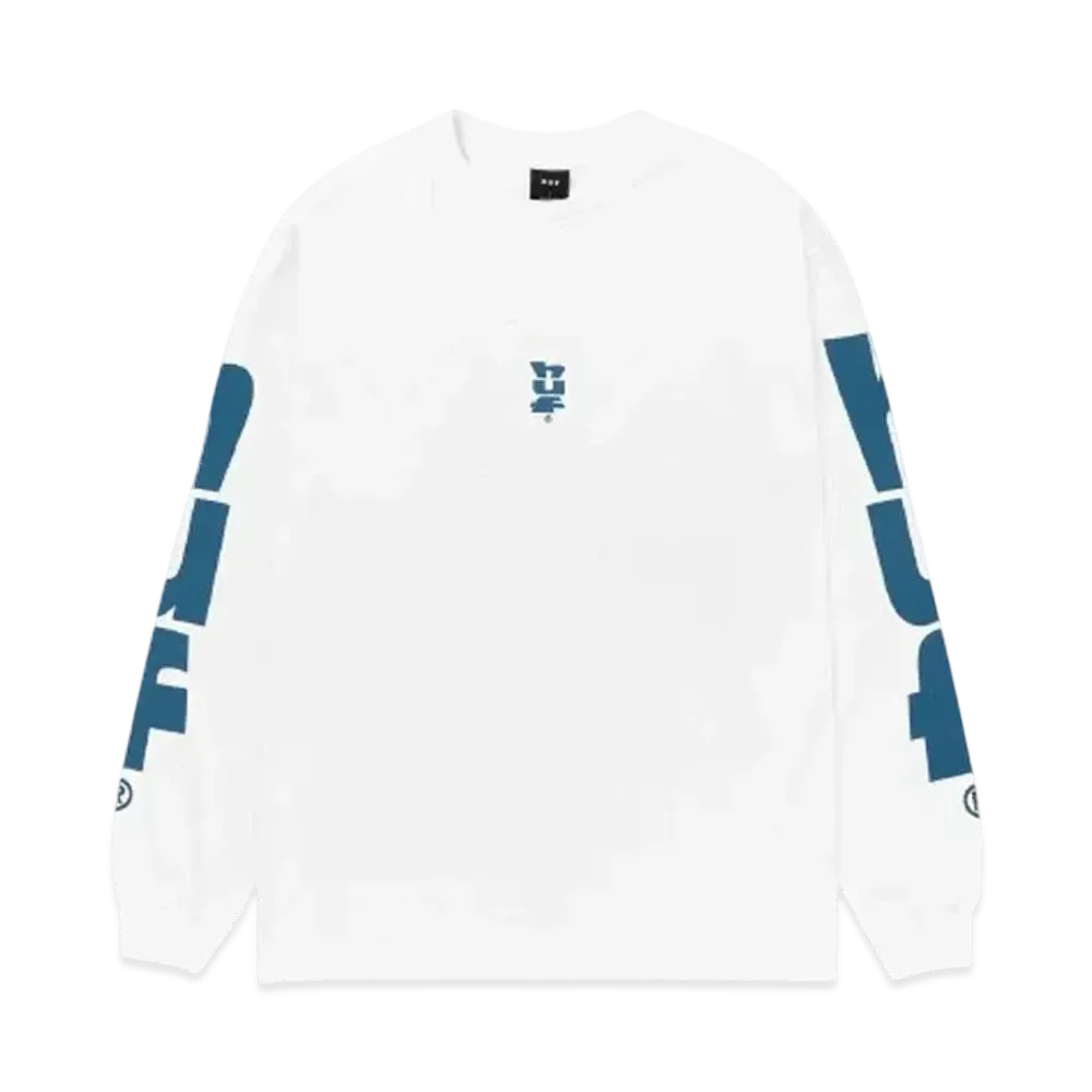 HUF Megablast Stretch LS Tee "White"