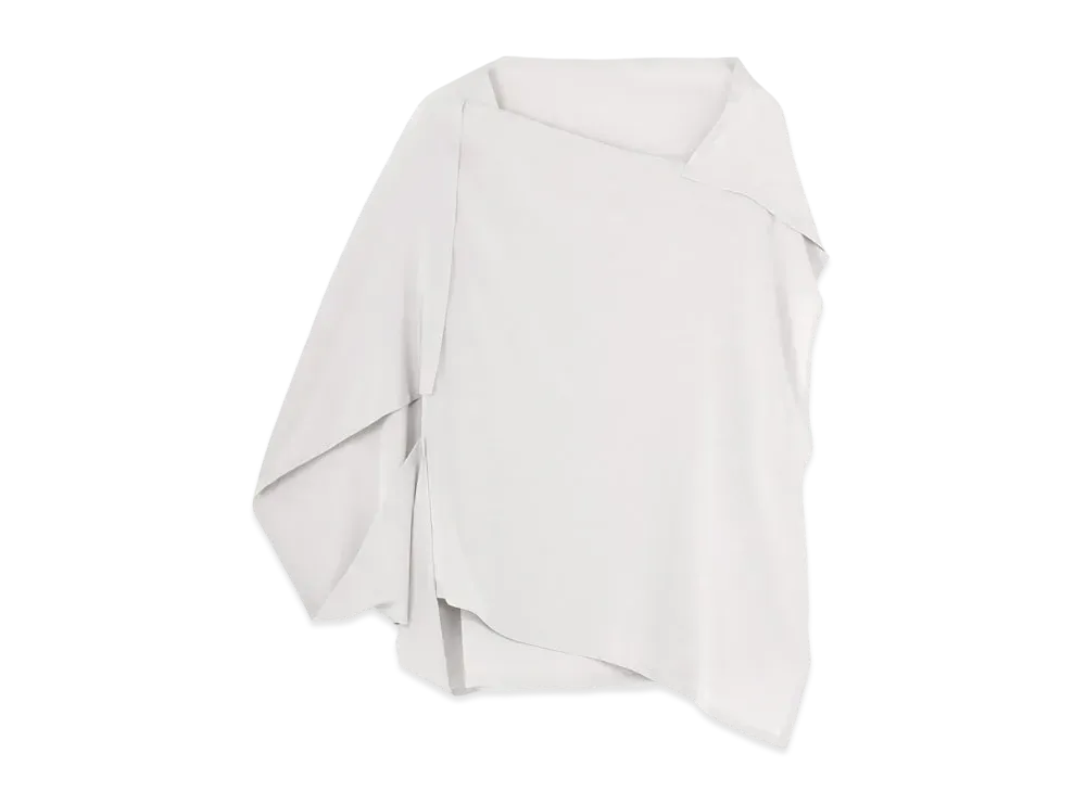 Yohji Yamamoto Y's TRIACETATE POLYESTER DE CHINE SQUARE BLOUSE "Gray"