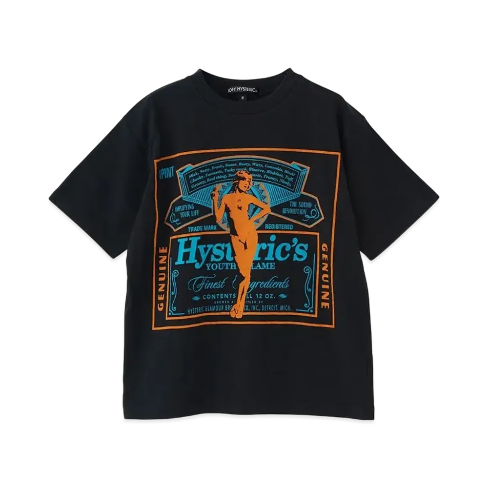 HYSTERIC GLAMOUR Kids Item Hg Label T-Shirt "Black"