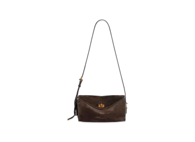 BALENCIAGA Le 7 Shoulder Bag Medium "Mocha"