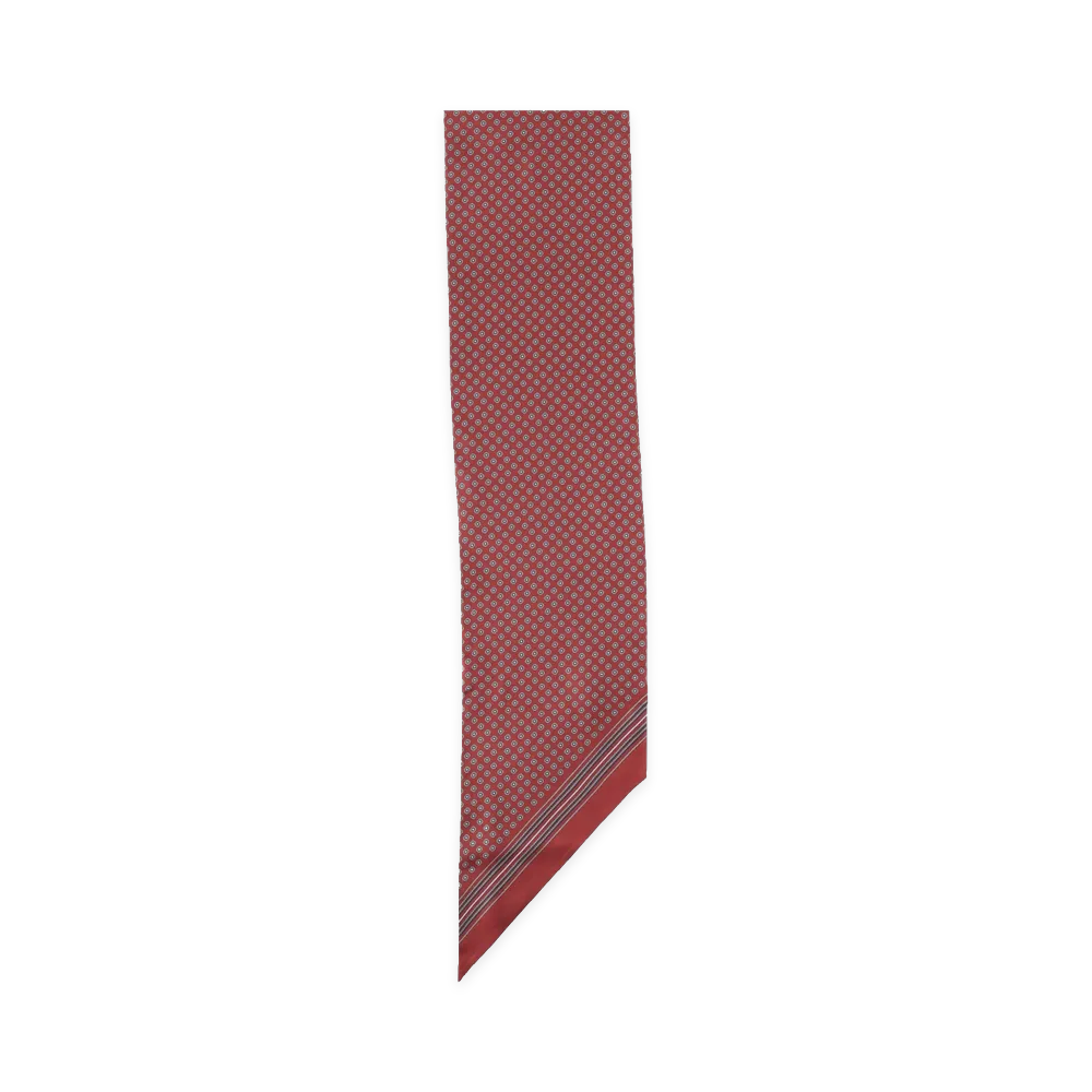 Saint Laurent Lavalliere Scarf In Silk Twill "Bordeaux"