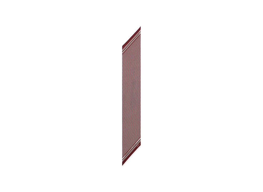 Saint Laurent Lavalliere Scarf In Silk Twill "Red"