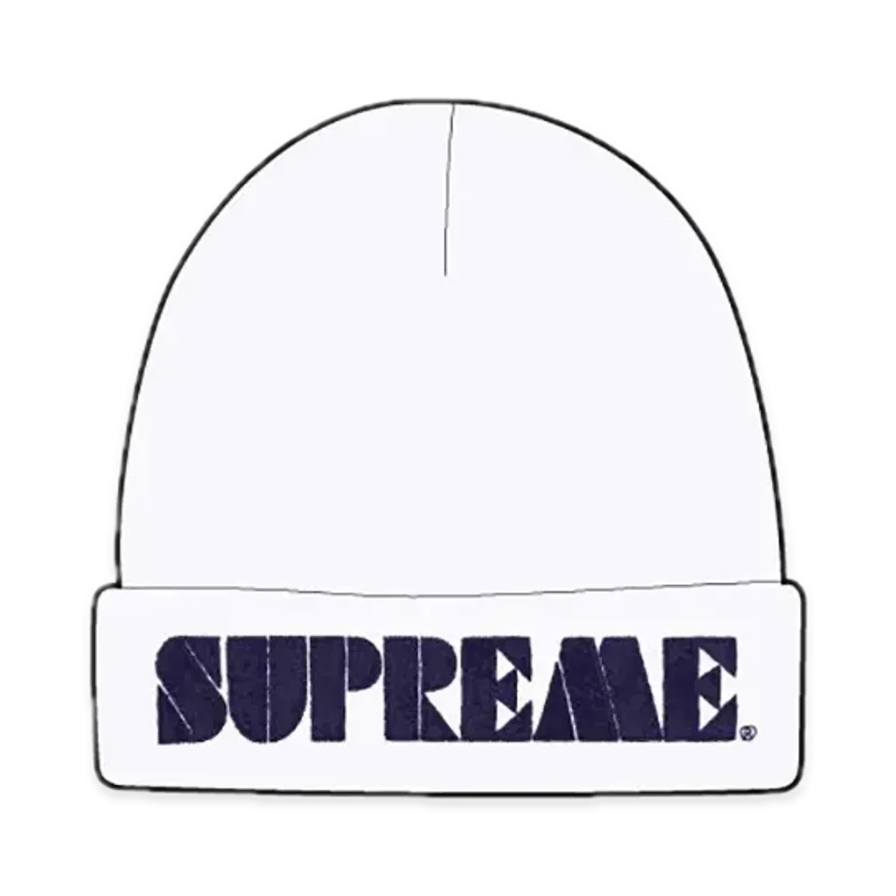 Supreme Stencil Beanie "White"