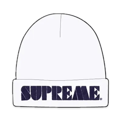 Supreme Stencil Beanie "White"