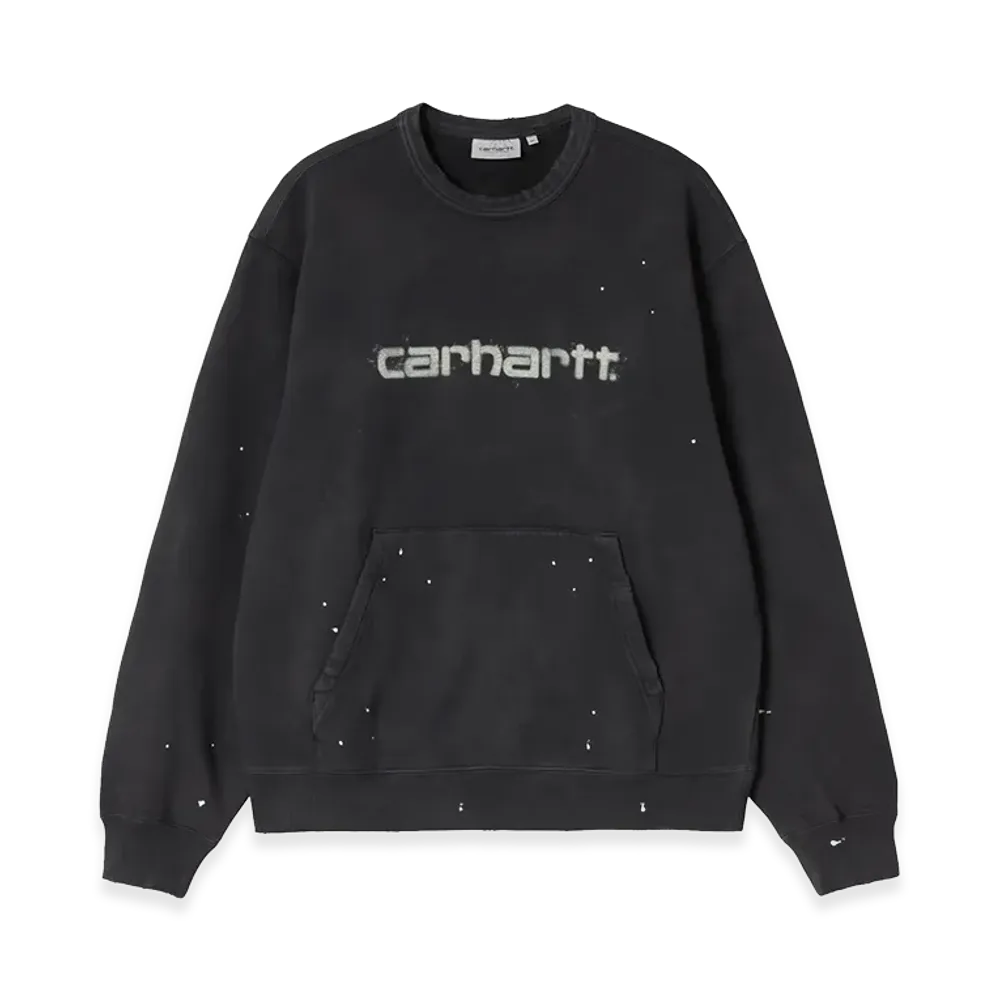 Carhartt WIP Painter Sweat "Black/Destroy Wash/Splatter"