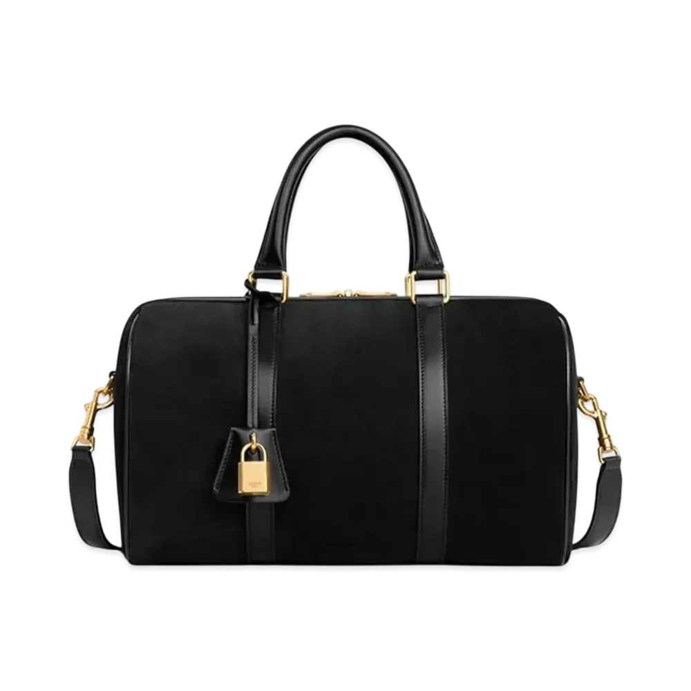 CELINE Boston In Suede Calfskin "Black"