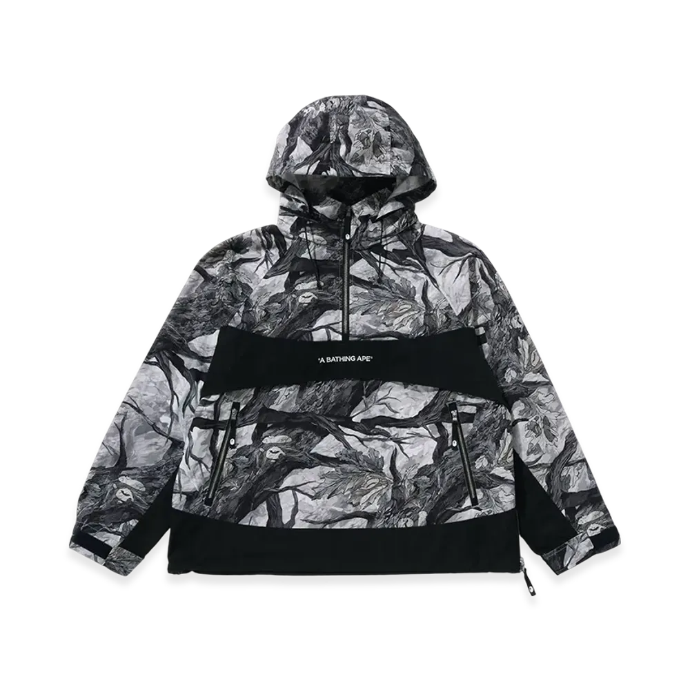 A BATHING APE Tree Edge Camo Anorak Jacket "White"