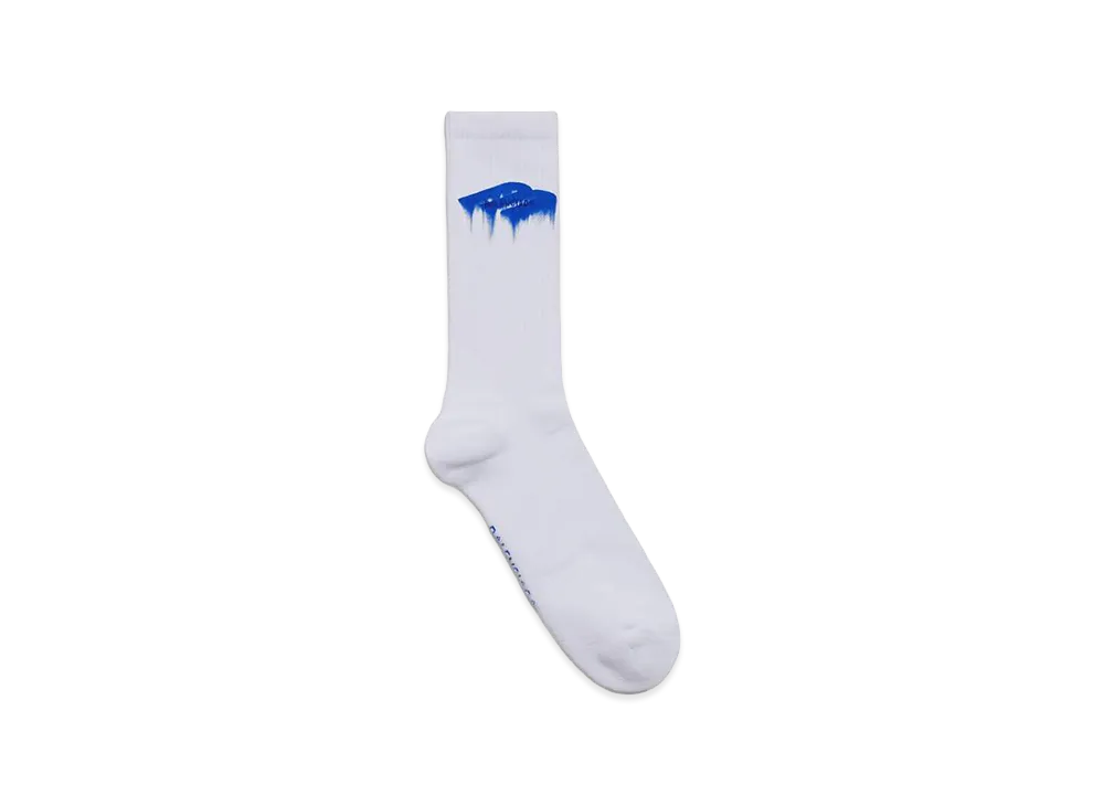 BALENCIAGA Wet Brush Socks "White/Blue"
