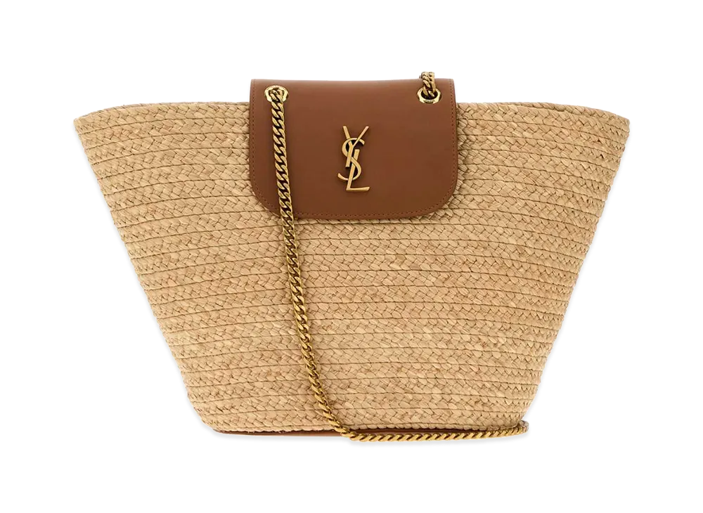 Saint Laurent Women's Raffia Manon Shopping Bag "Beige"