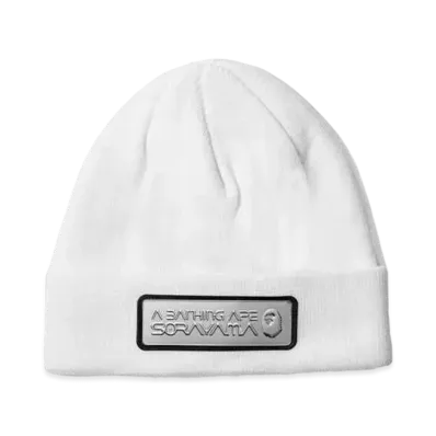 A BATHING APE X HAJIME SORAYAMA KNIT CAP "White"