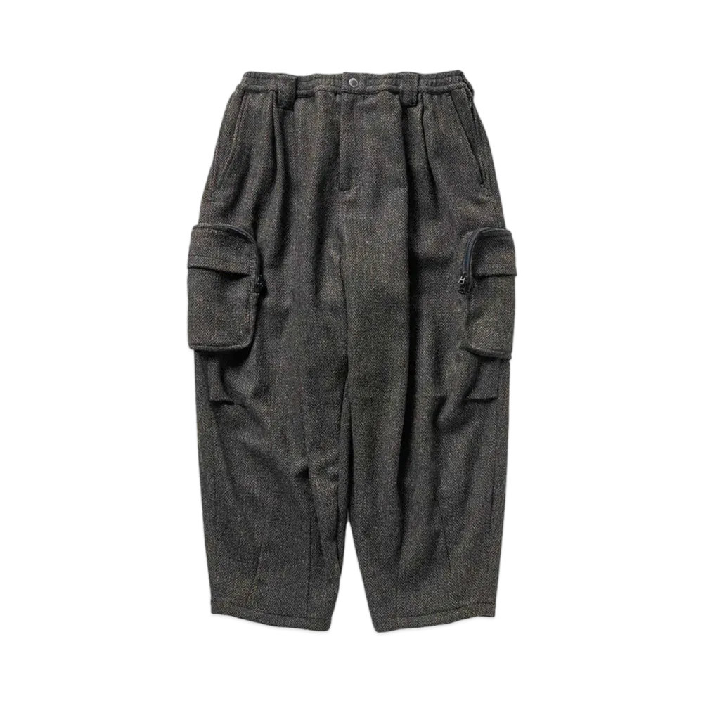 TIGHTBOOTH Tweed Cargo Pants "Olive"