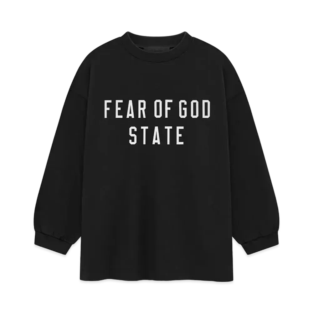 FEAR OF GOD Essentials Kids Heavy Longsleeve Tee "Black"