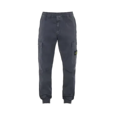 Stone Island 313L1 STRETCH BROKEN TWILL COTTON_'OLD' EFFECT_REGULAR TAPERED FIT "Steel Grey"