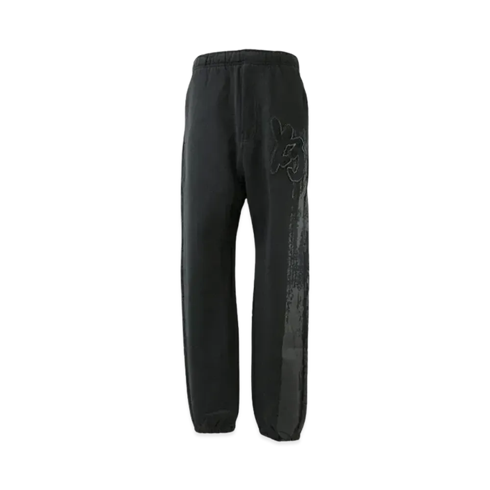 Y-3 Graphic Logo French Terry Pants "Black/Black"