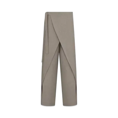 Dior Men's Wrap Pants Striped Wool "Brown"