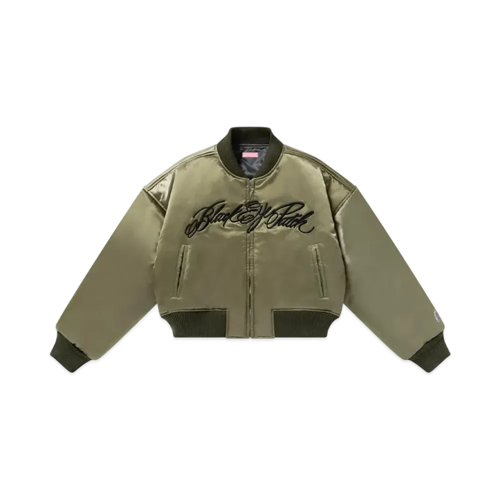 BlackEyePatch Low Script Stadium Jacket "Khaki"