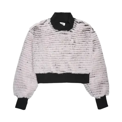 HTH fur border sweat "PINK"
