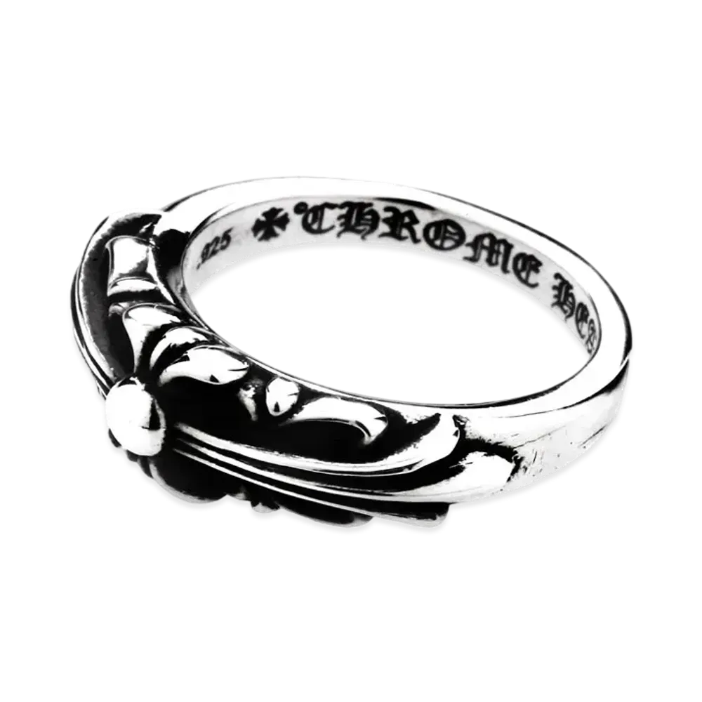 Chrome Hearts Baby Classic Floral Cross Ring "Silver"