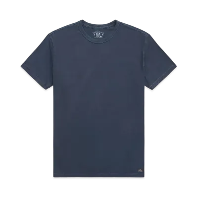 RRL Ralph Lauren Garment-Dyed Crew Neck Tee "Navy"