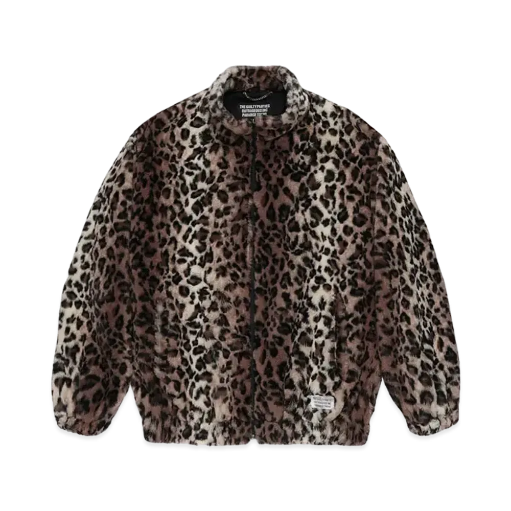 WACKO MARIA Faux Leopard Fur Track Jacket "Beige"