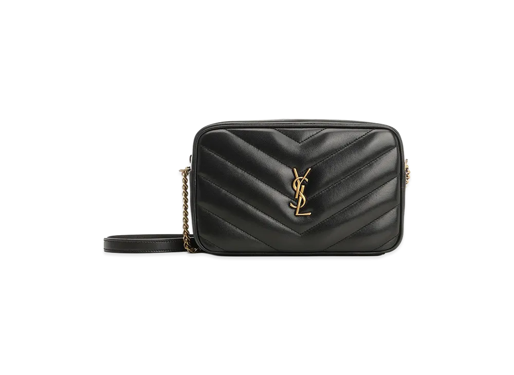 Saint Laurent Women's Loulou Camera Bag In Matelasse Lambskin "Black"