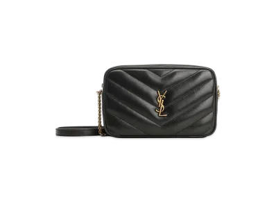 Saint Laurent Women's Loulou Camera Bag In Matelasse Lambskin "Black"