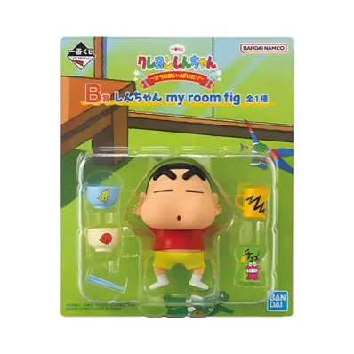 BANDAI "Ichiban Kuji" -Crayon Shin-chan ~I'm Full~- B Prize Shin-chan my room fig