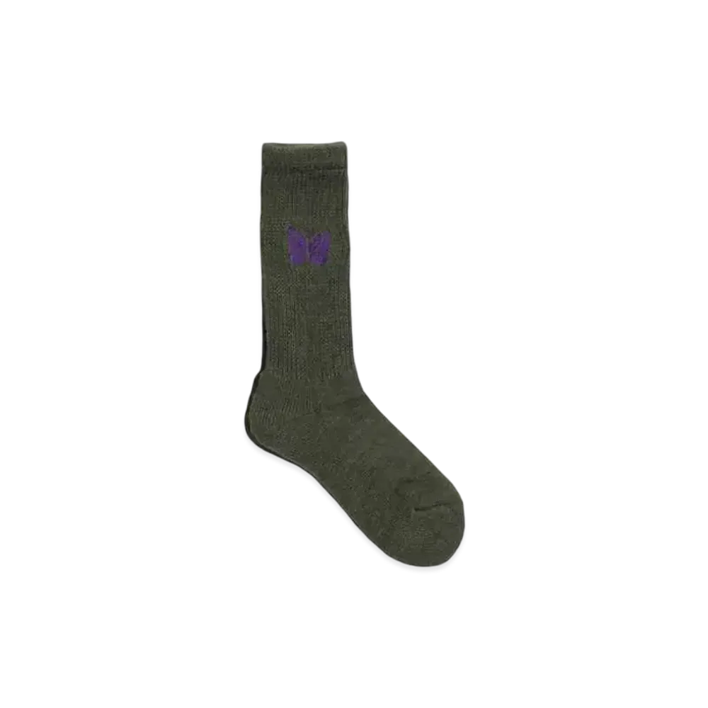 NEEDLES Merino Wool Pile Socks "Olive" PU066