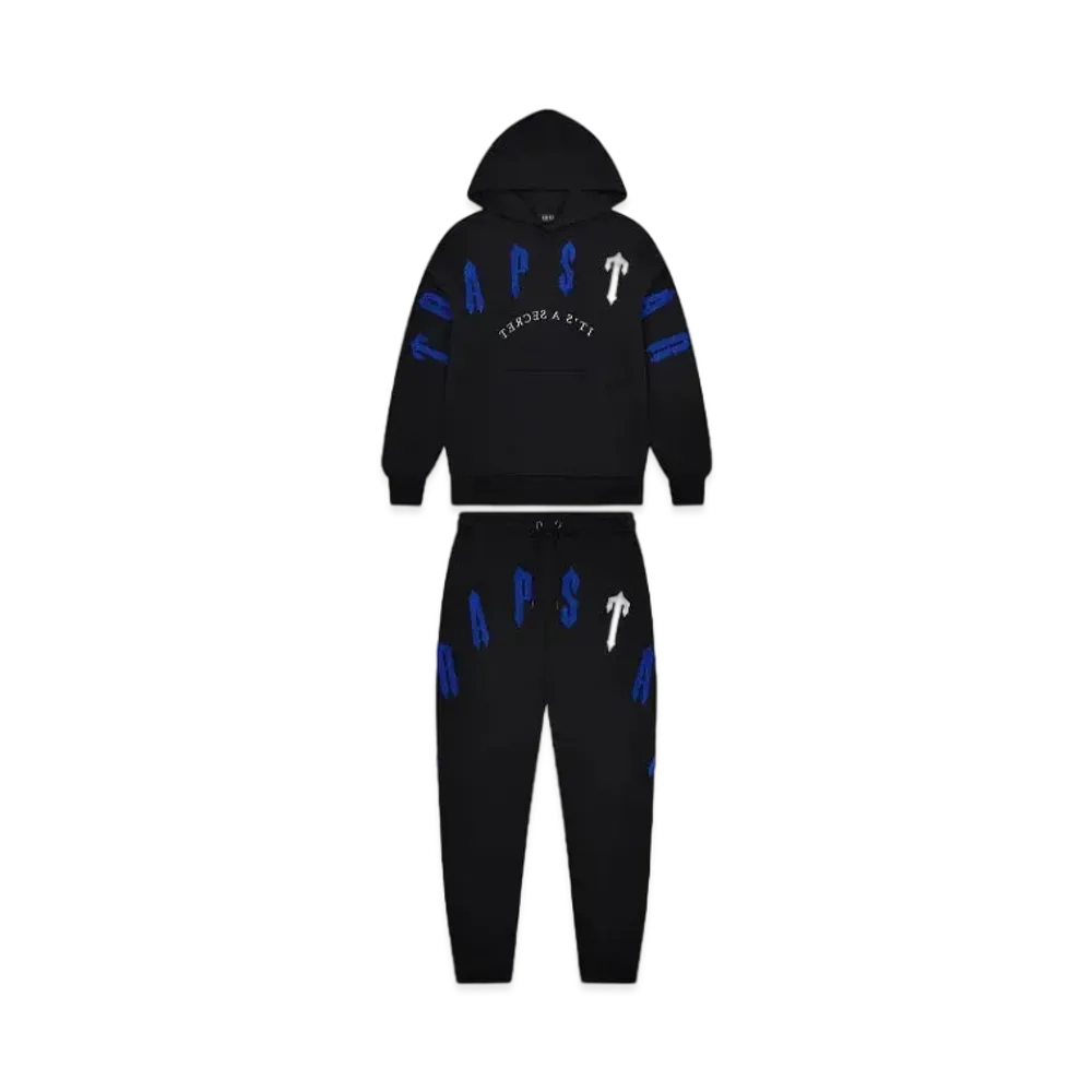 TRAPSTAR Irongate Arch Chenille 2.0 Tracksuit "Black/Blue/White"