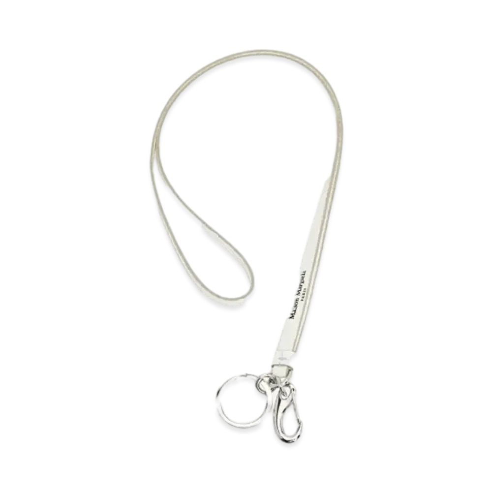 Maison Margiela Printed Logo Neck Keyring "White"