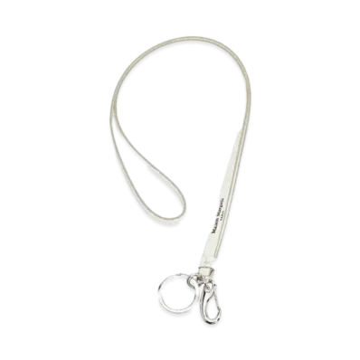 Maison Margiela Printed Logo Neck Keyring "White"