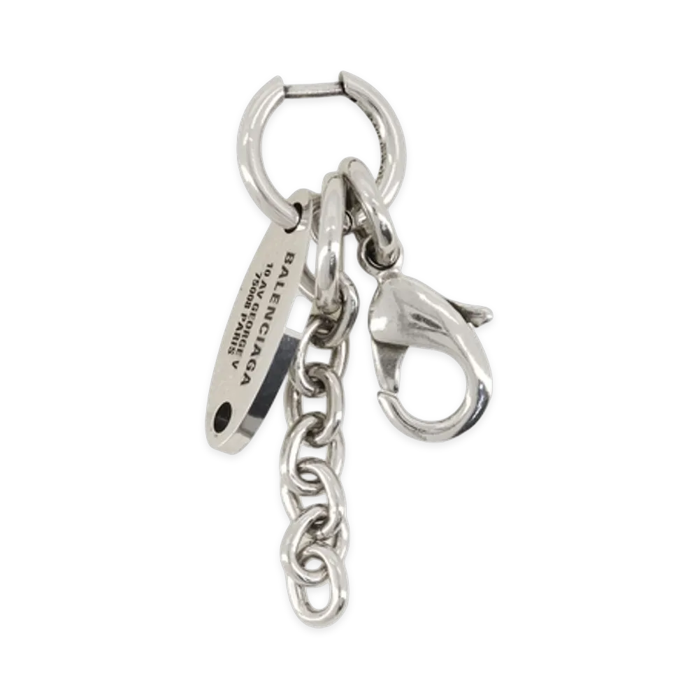 BALENCIAGA Women's Everyday Chain Earrings Metal "Silver"