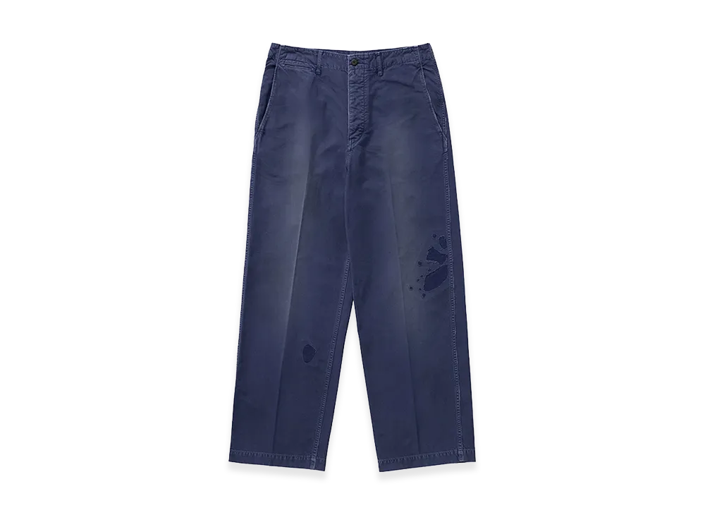 visvim EX Wide Chino Pants Crash "Navy"
