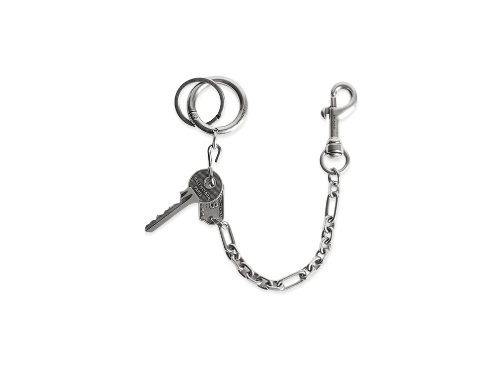 BALENCIAGA Neverlost Keyring "Antique Silver"