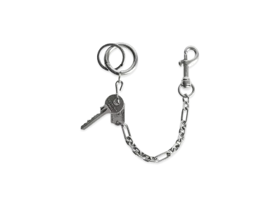 BALENCIAGA Neverlost Keyring "Antique Silver"