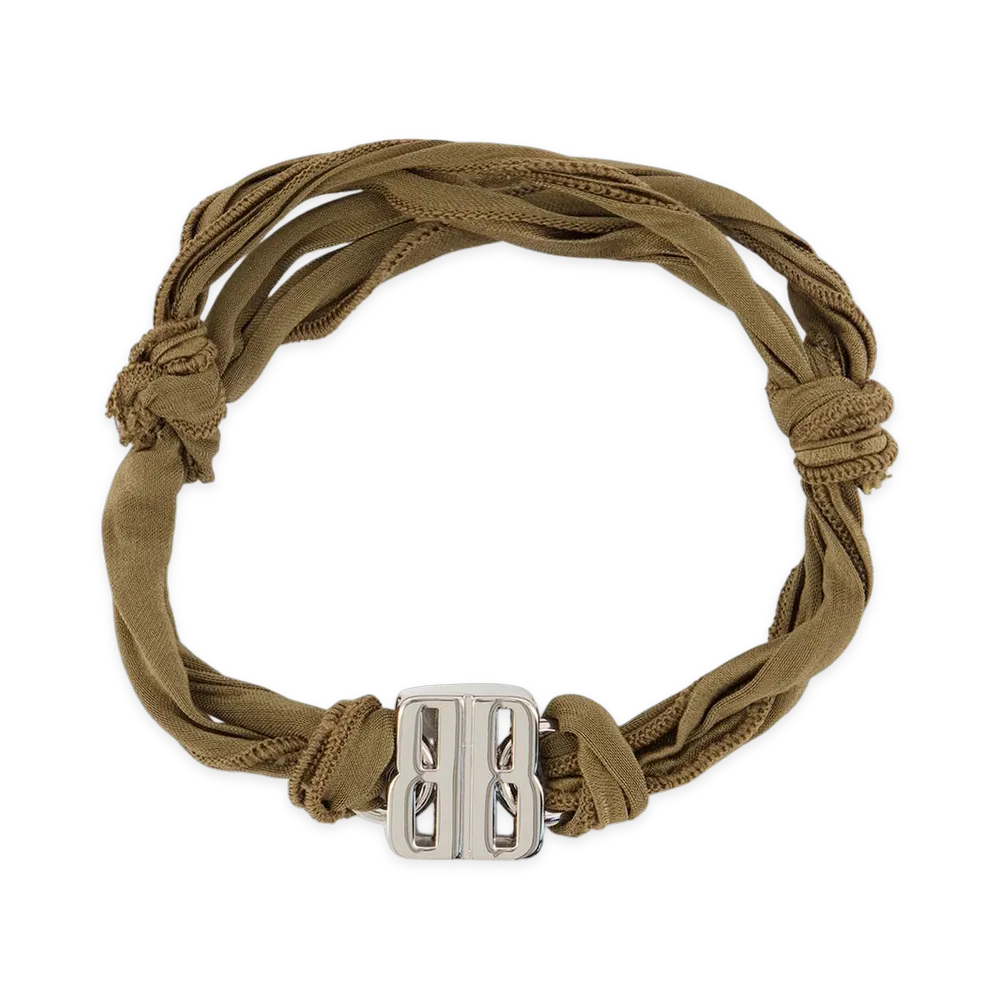 BALENCIAGA Women's Nano Ribbon Bracelet Metal "Silver"