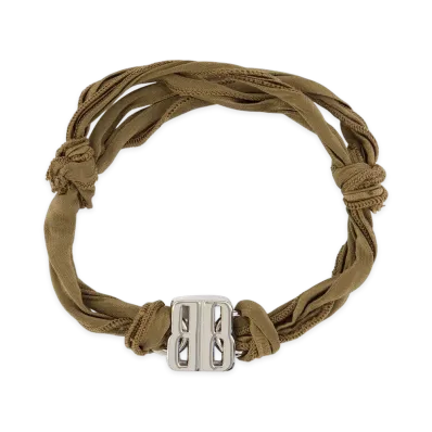 BALENCIAGA Women's Nano Ribbon Bracelet Metal "Silver"